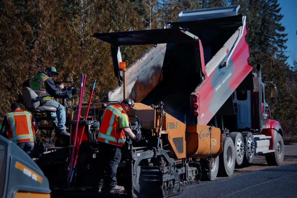 Parking lot paving. Fred Meyer 2.2025