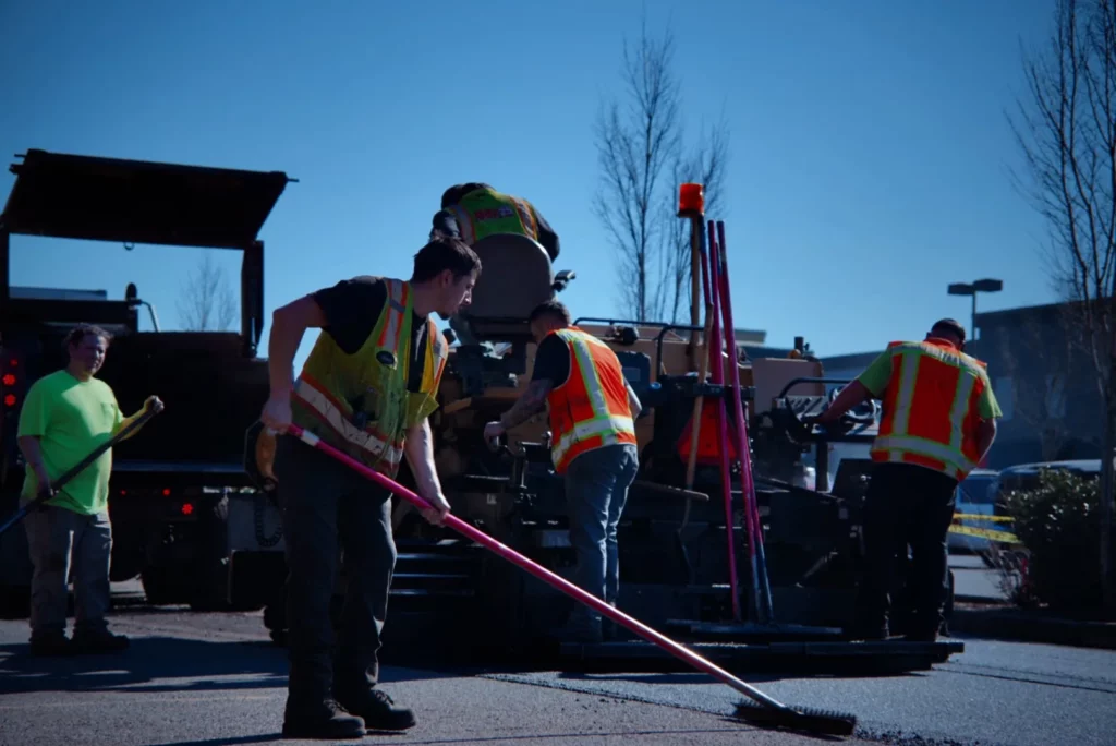 Parking lot paving. Fred Meyer 2.2025 #2