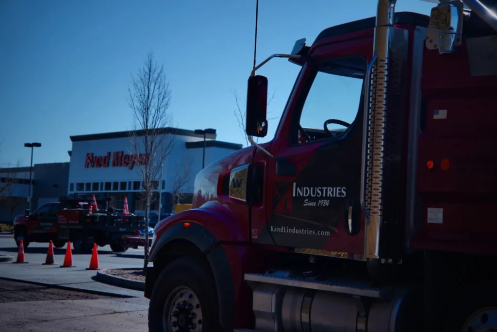 Parking lot paving. Fred Meyer 2.2025 #3