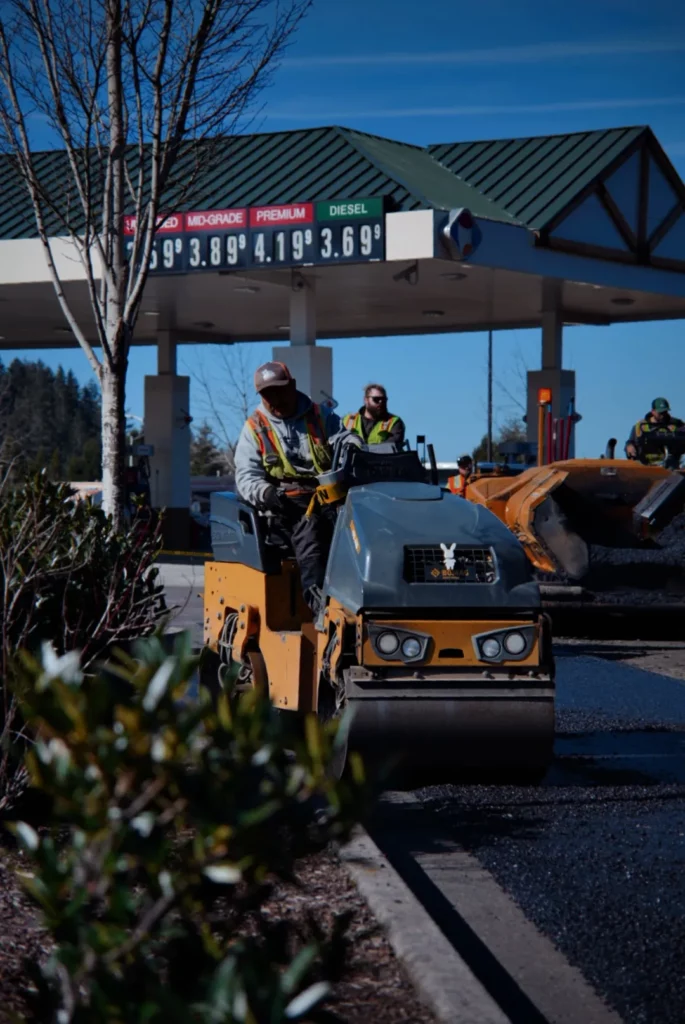 Parking lot repair.Fred Meyers 2.2025 #3