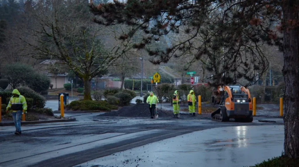 Parking lot repair.Fred Meyers 3.2025 #1